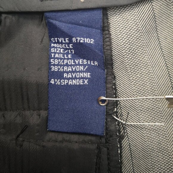 NWT Reitmans Ladies Size 13 Straight Leg Striped Washable/Stretch Dress Pants - Picture 4 of 14